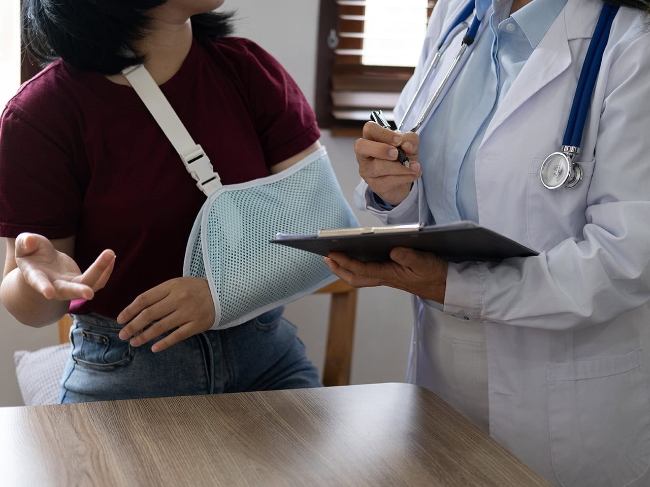 Medical treatment for an arm injury